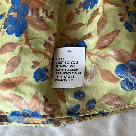 ASOS EDITION blouson off shoulder midi dress in floral jacquard Midi 8 NWT - Picture 8 of 14